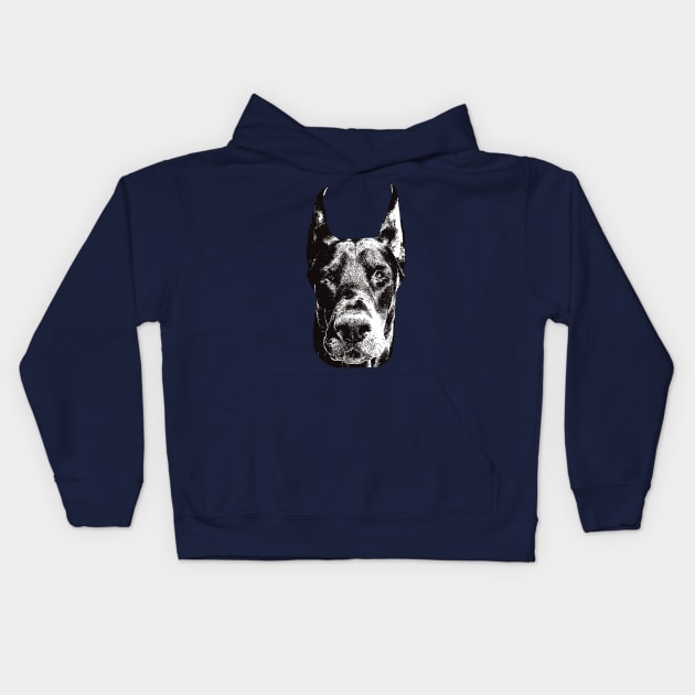 Dobermann - Dobermann Christmas Gifts Kids Hoodie by DoggyStyles